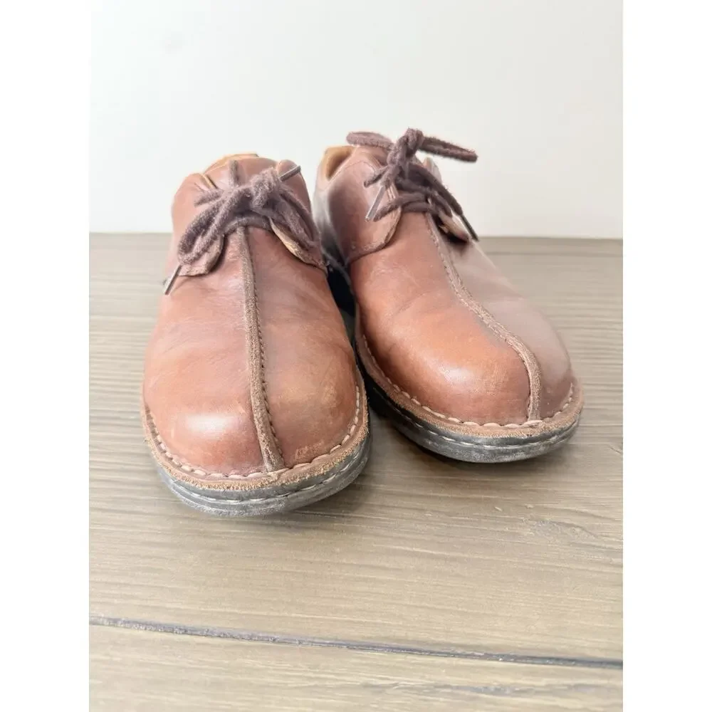 UGG Brown Leather Shoes Lace up Oxford Chunky Vintage Y2K Men’s Sz 7.5